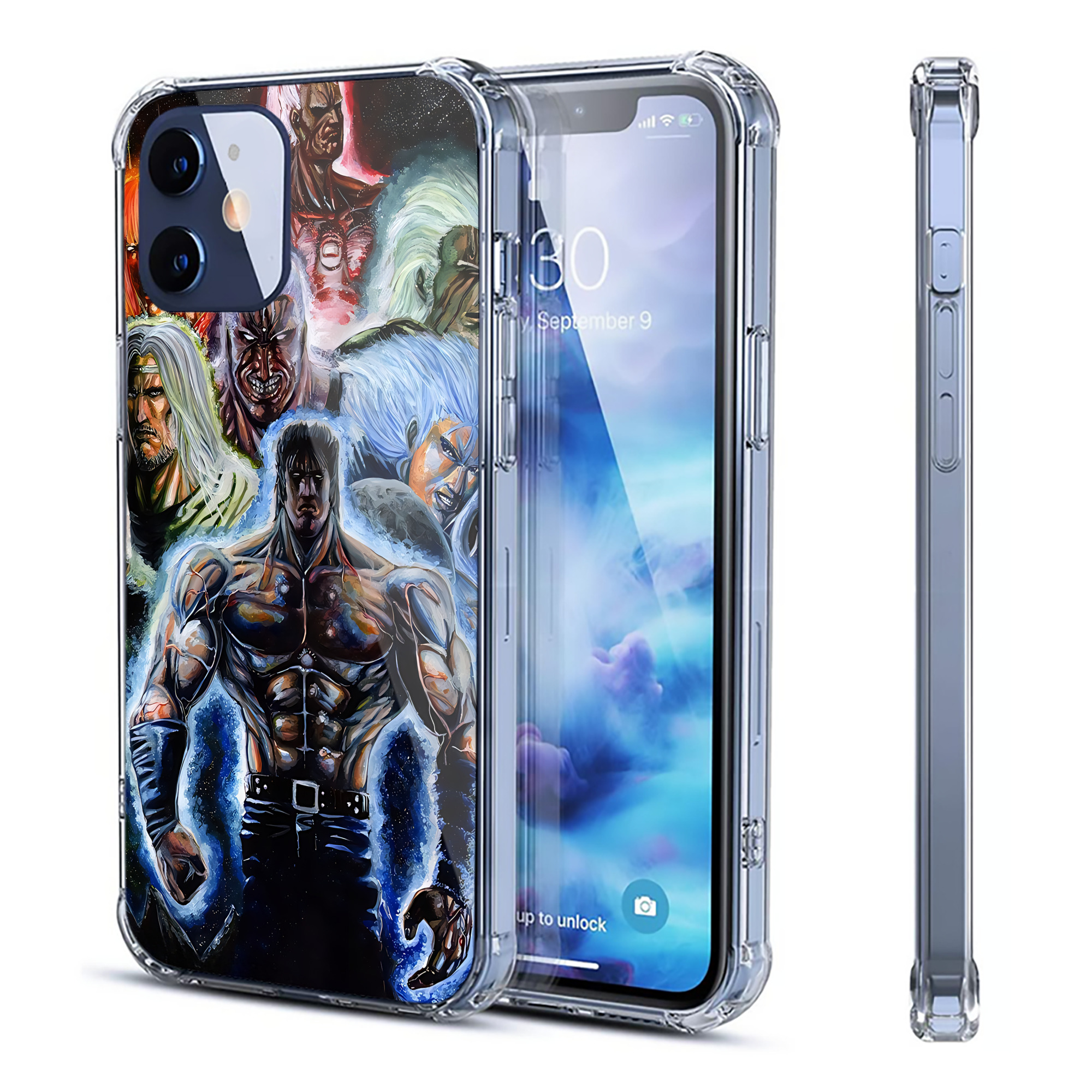（画像用） 北斗の拳 Fist of the North Star 【iPhone 12シリーズ対応】透明スマホケース（クリアソフトケース）
